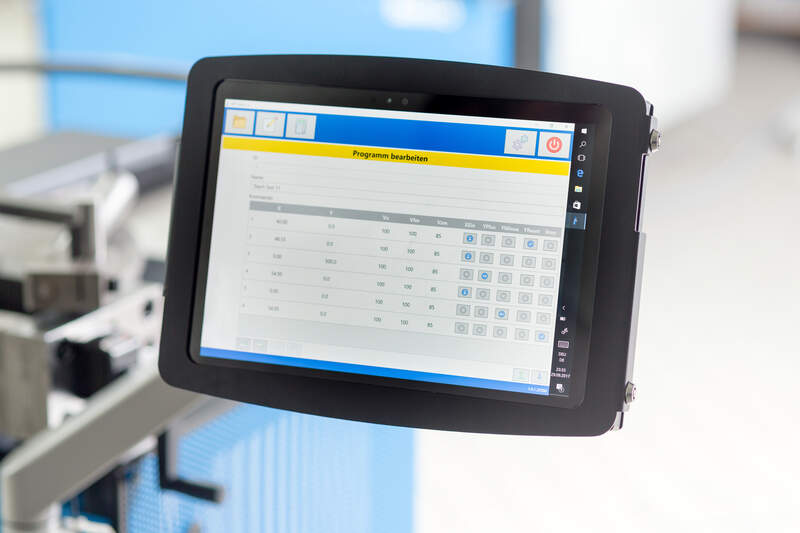 PBT Tablet-TeachIn - Control for profile bending machines - Detail